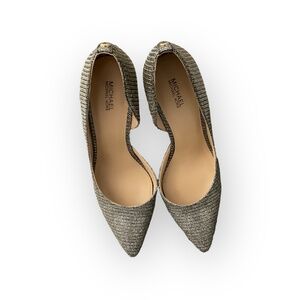 Michael Kors black and gold pumps